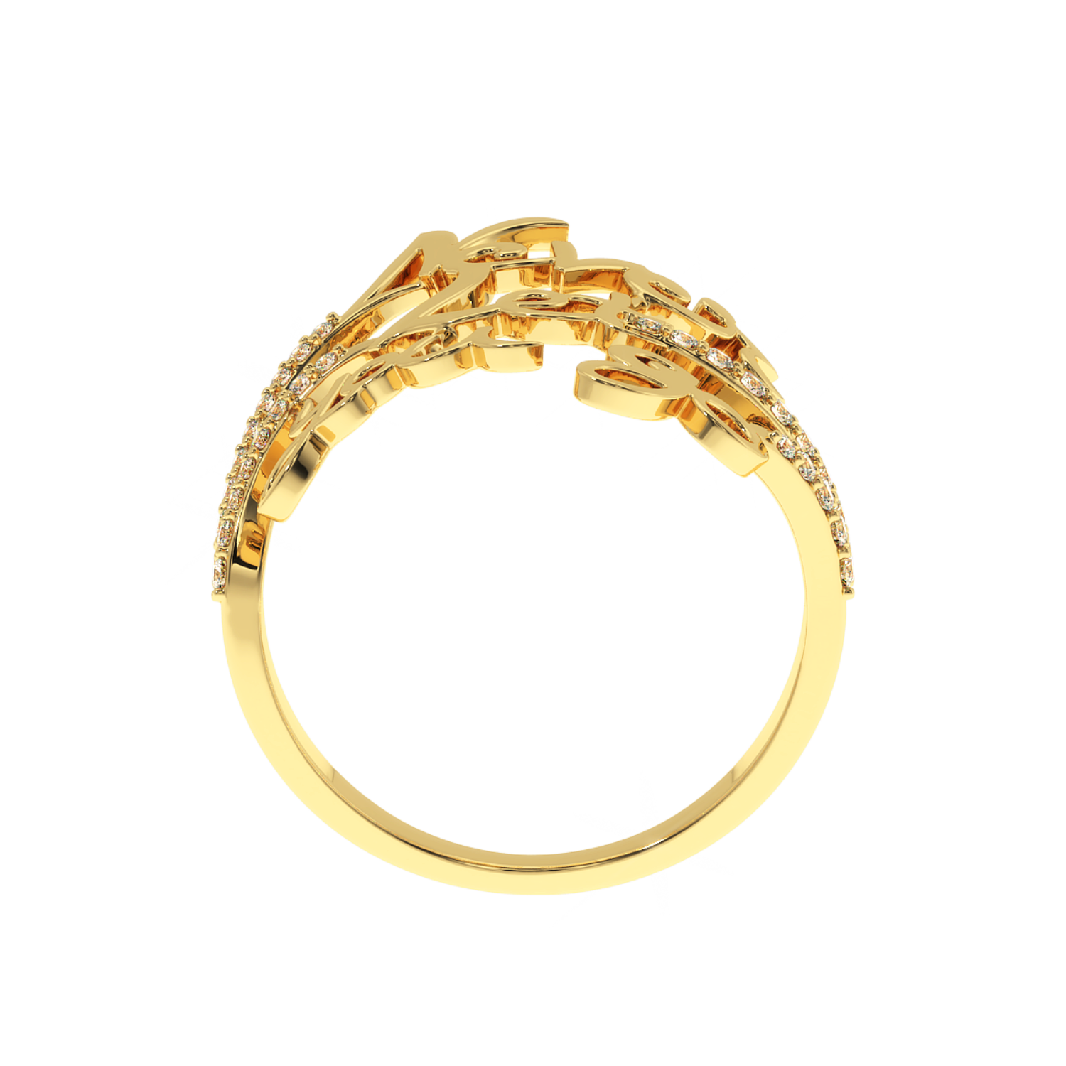 Buy 0.22Ct Unique Personalized Diamond Ring | Solitairekart